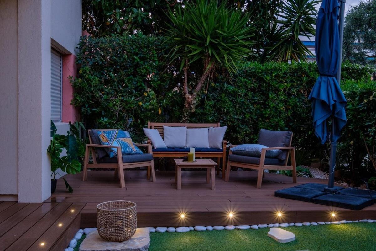Апартаменты Le Riviera ~ Jardin ~ Parking ~ Climatisation Кань-сюр-Мер Экстерьер фото